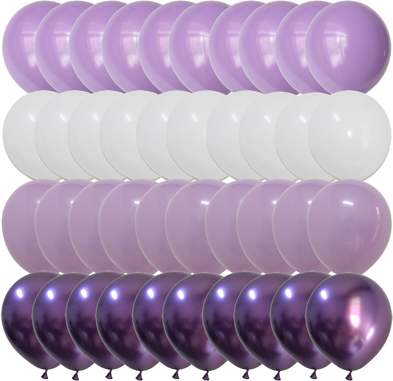 Latex Balloons White Lavender Purple– Gradient Purple color Balloons for Baby Shower Birthday Girl Wedding Anniversary Party Decorations (Voilet + Light Purple)